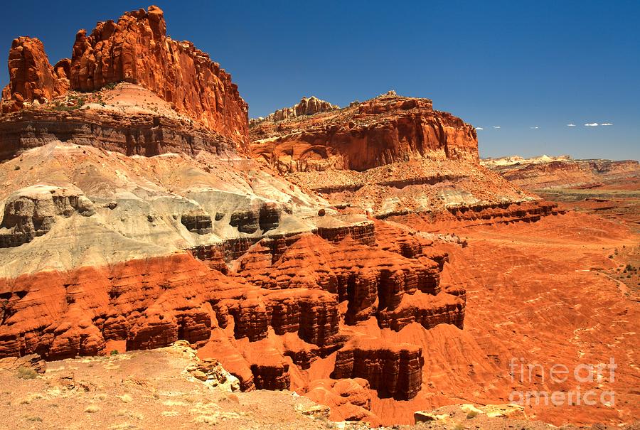 Capitol Reef National Park Photograph - Towers Along The Waterpocket by Adam Jewell