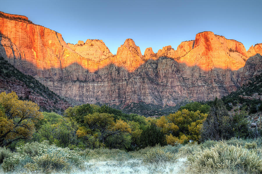 Towers Of The Virgin Sunrise In Zion National Park Photograph by Pierre Leclerc Photography