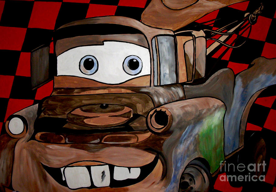 Car Painting - Towmater Wall Mural by Mark Moore