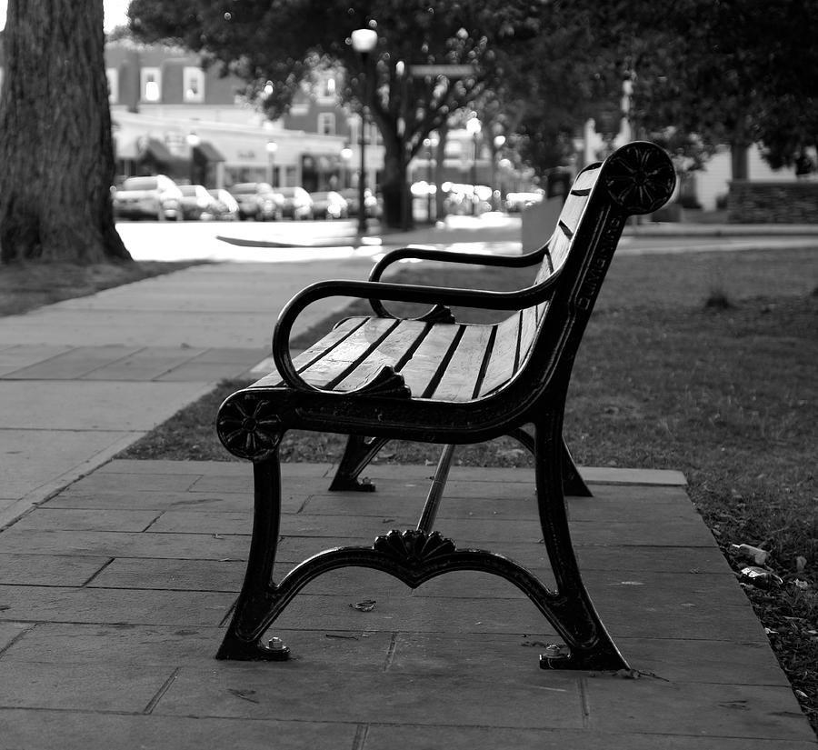 Town Bench Photograph by Frank Fernino