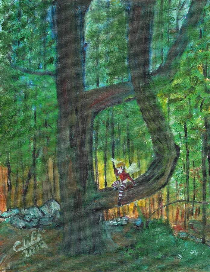 Pixie Painting - Town Forest by Cliff Wilson