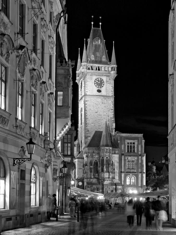 Architecture Photograph - Town Hall Clock Tower / Prague by Barry O Carroll