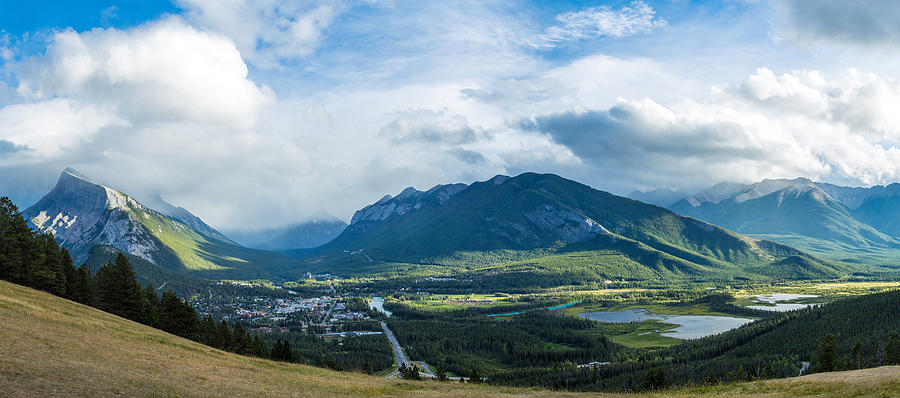 Town Of Banff In The Bow Valley Photograph by Panoramic Images