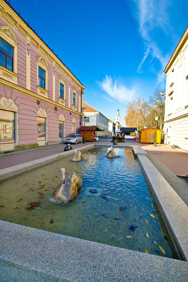 Town of Bjelovar square fountain Photograph by Brch Photography