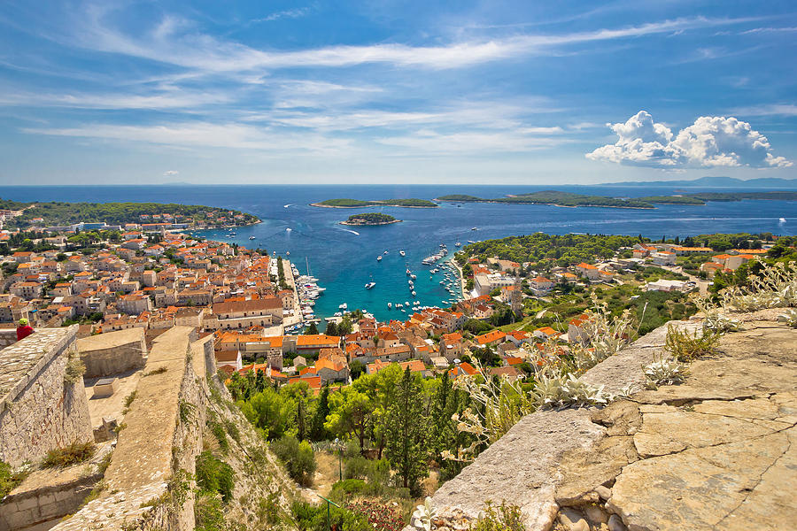 Town of Hvar and Paklinski islands view Photograph by Brch Photography