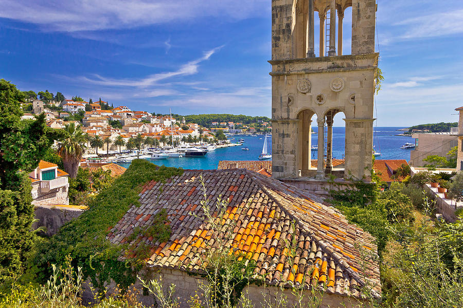 Town of Hvar old harbor view Photograph by Brch Photography