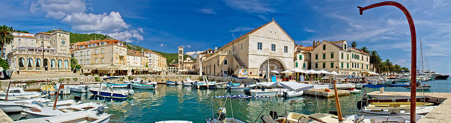 Town of Hvar panoramic waterfront view Photograph by Brch Photography