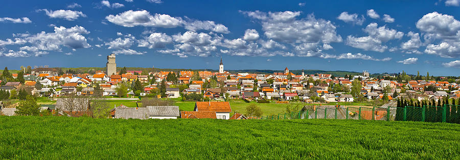 Town of Krizevci colorful panorama Photograph by Brch Photography