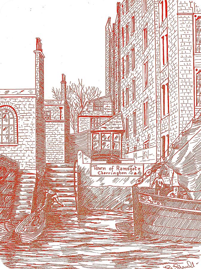 Town Of Ramsgate Pub Wapping London Uk In Sepia Painting by Mackenzie Moulton