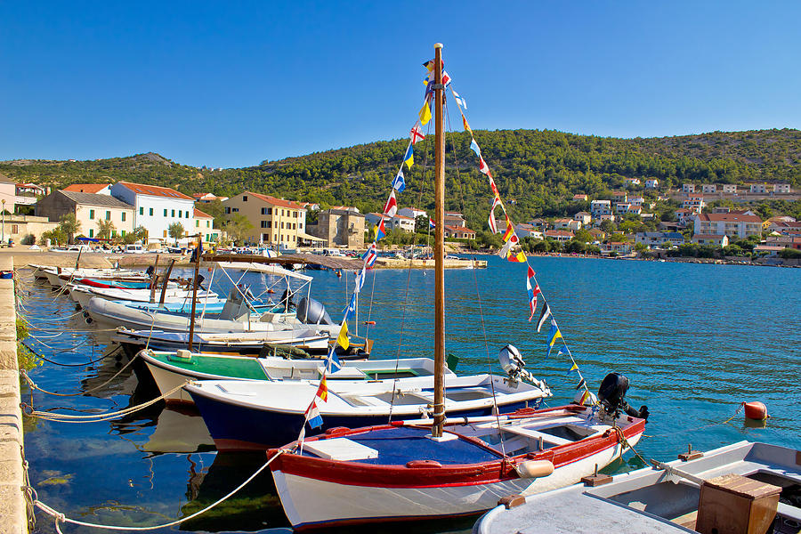 Town of Vinjerac pictoresque harbor Photograph by Brch Photography