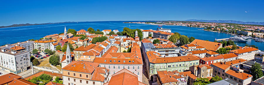 Town of Zadar panoramic view Photograph by Brch Photography
