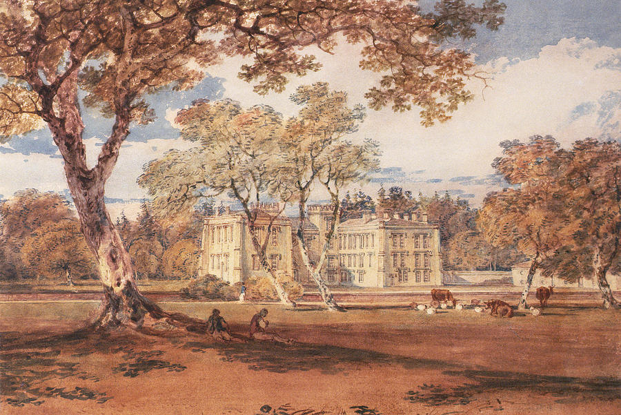 Fall Drawing - Towneley Hall, C.1798 by Joseph Mallord William Turner