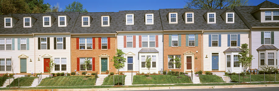 Townhouse, Owings Mills, Maryland, Usa Photograph by Panoramic Images