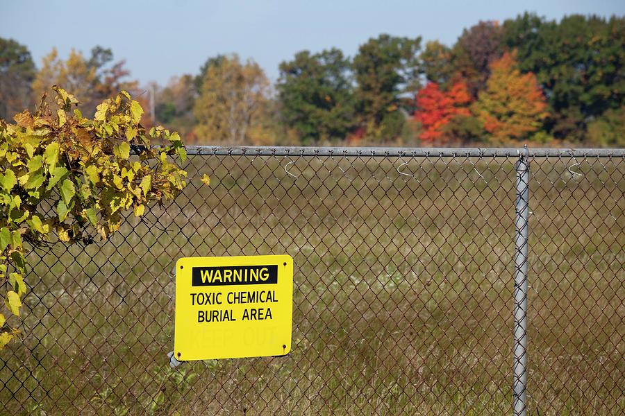 Toxic Dump Sign Photograph by Jim West
