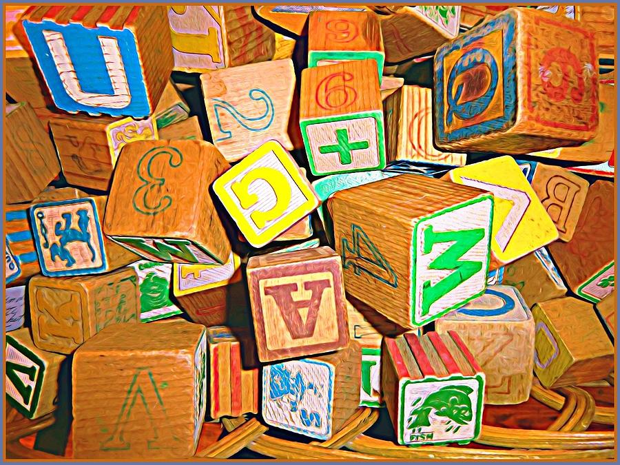 Toy Photograph - Toy Blocks by Mindy Newman