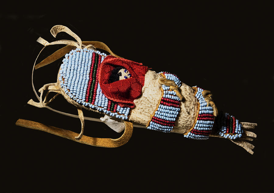 Toy Cradleboard With Doll, Plains Indian Photograph by Millard H. Sharp