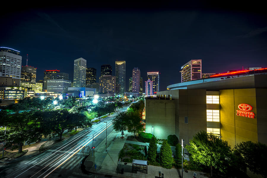Toyota Center And Downtown Houston Photograph by David ...