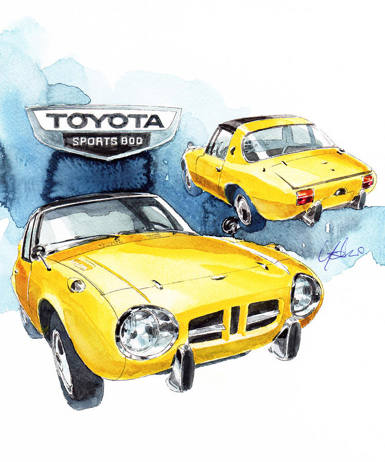 Toyota Sports 800 Painting - Toyota Sports 800 by Yoshiharu Miyakawa