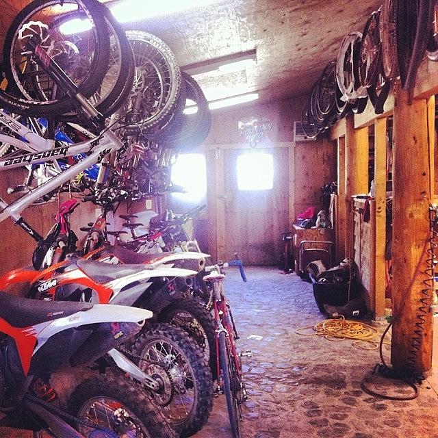 Toy Photograph - #toys #garage #dirtbikes #mtb #mtblife by Andrew Wilz