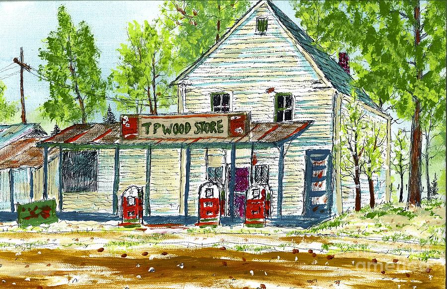 Tp Wood Store Painting by Patrick Grills