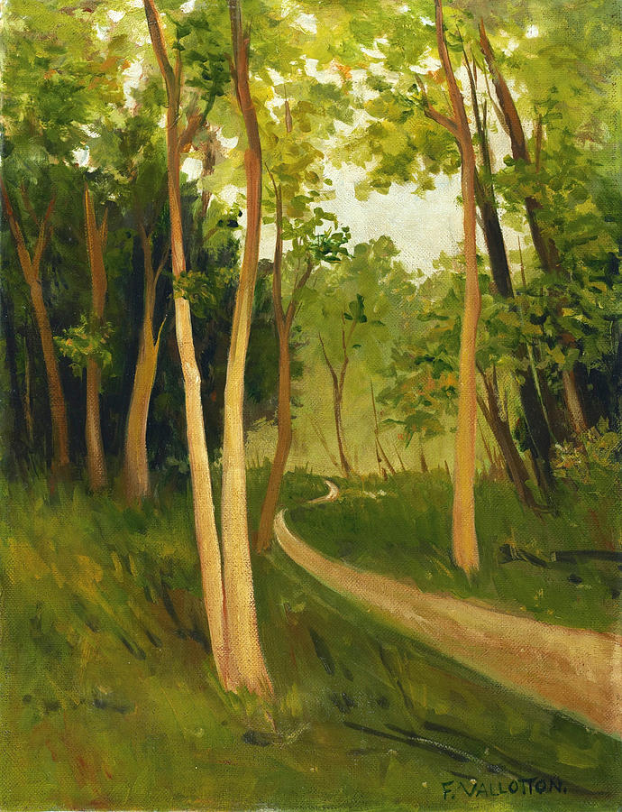 Track in the Bois de Boulogne Painting by Felix Vallotton