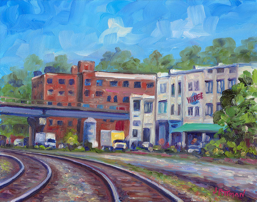 The Wedge Painting - Tracks by the Wedge Brewery by Jeff Pittman
