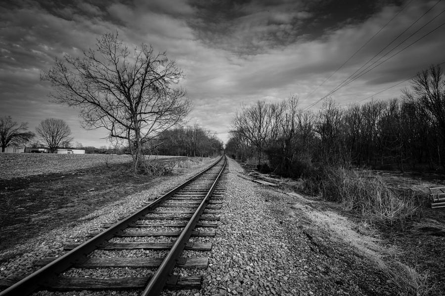 Tracks in Black and White Photograph by Joe Myrick - Fine Art America