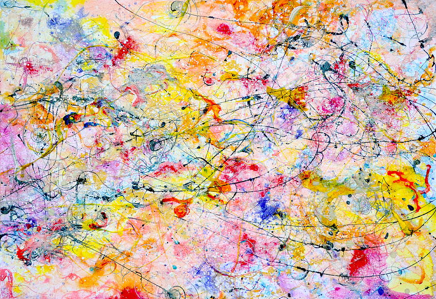 Tracks Painting by Regina Valluzzi