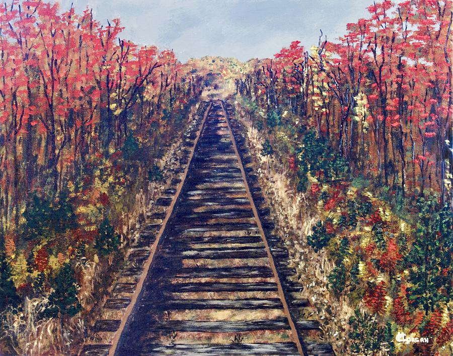 Tracks Remembered Painting by Cynthia Morgan