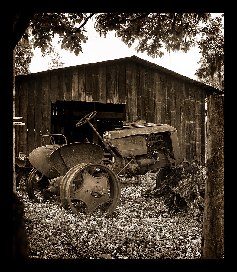 Tractor and Barn Photograph by Linda Olsen