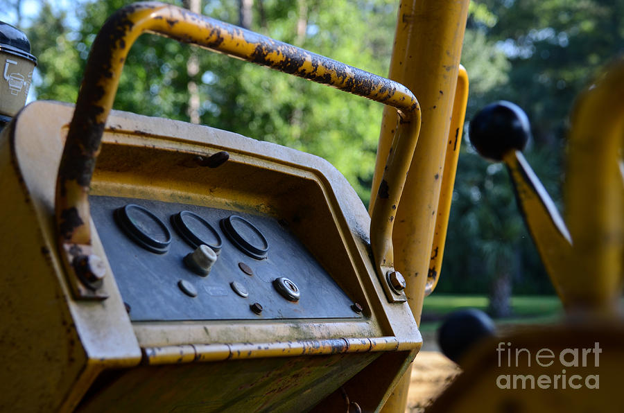 Land Photograph - Tractor Controls by Dale Powell