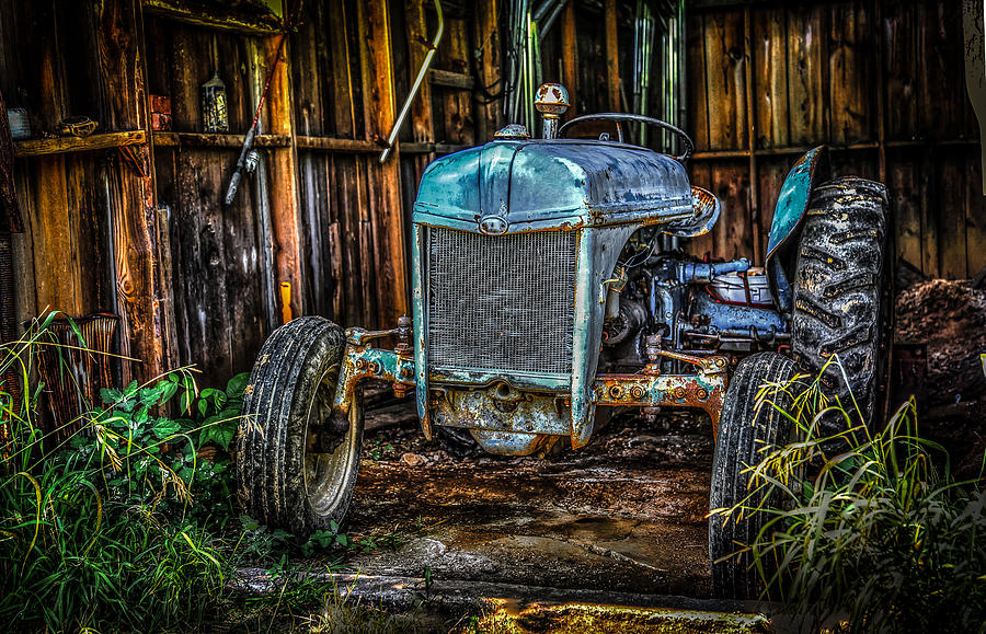 Tractor In The Shed Photograph by Ray Congrove