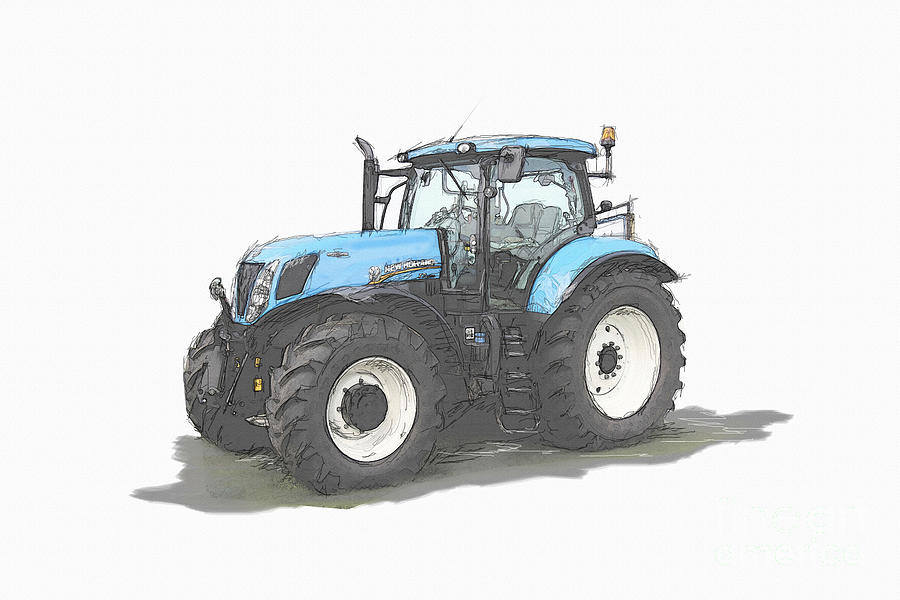 Tractor Digital Art by Roger Lighterness