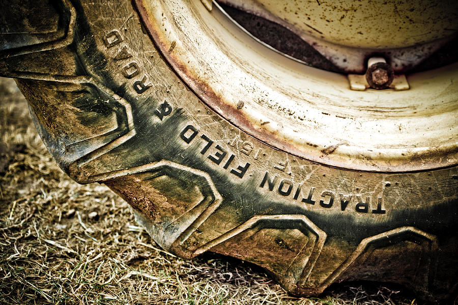 Vintage Photograph - Tractor Tire by Marilyn Hunt
