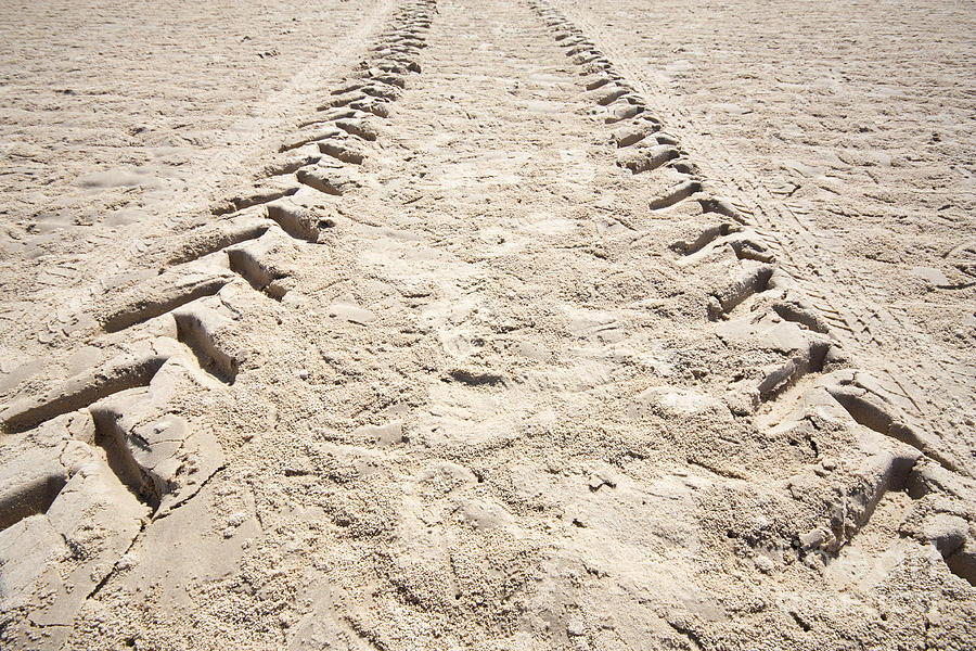 Tractor Wheel Trail Photograph by Pakorn Kitpaiboolwat