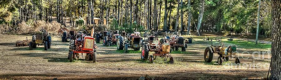 Tractor Yard Painting by Baltzgar - Fine Art America