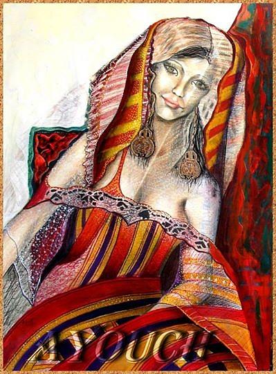 Traditional Painting - Traditional by Aicha Hamdi