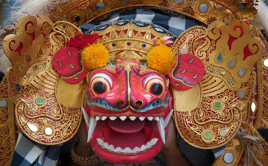 Traditional Barong  Dance Mask of Lion Bali  Photograph by 