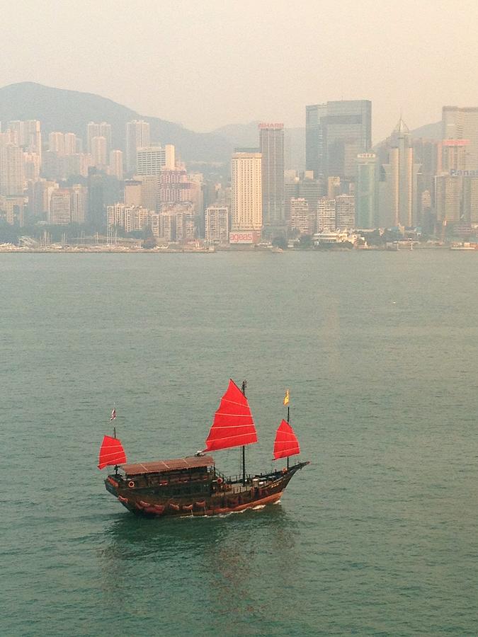 Traditional Chinese Junk In Front Of Photograph by Thomas Ruecker