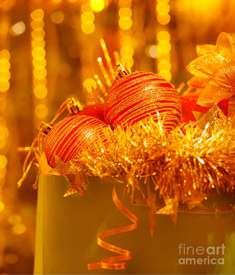 Ball Photograph - Traditional Christmas decoration by Anna Om