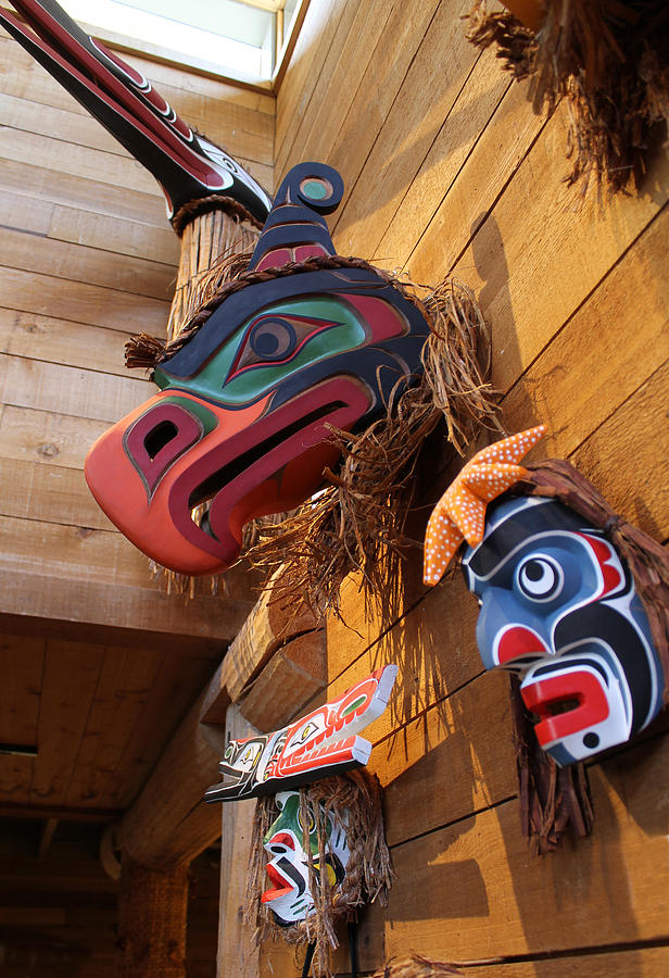 Traditional Masks, Canada Photograph by Nancy Sefton