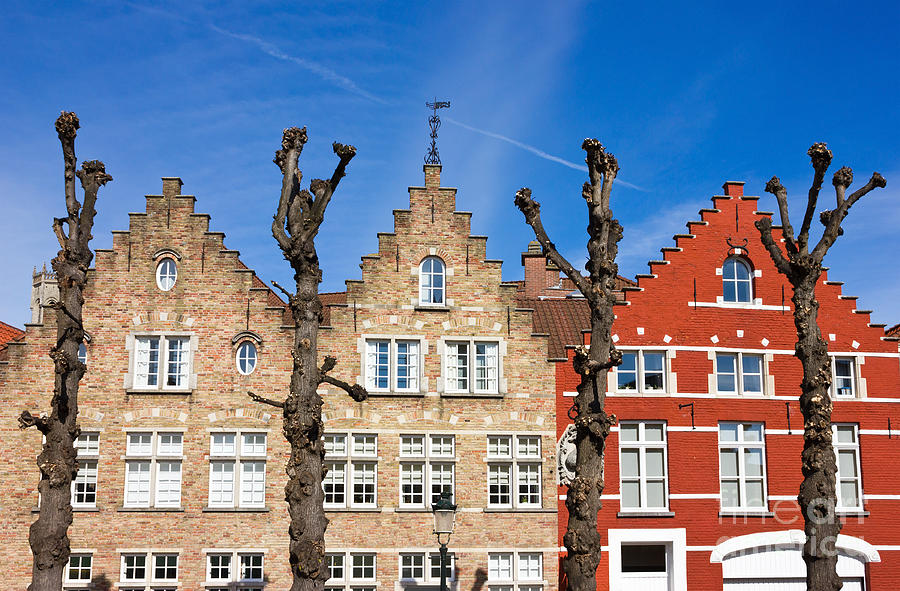 Traditional Old Belgium House Facades In Bruges Photograph By Kiril ...