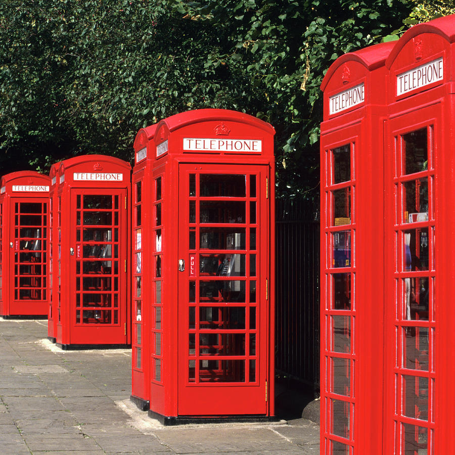 Traditional Red Telephone Boxes In Photograph by Hisham Ibrahim