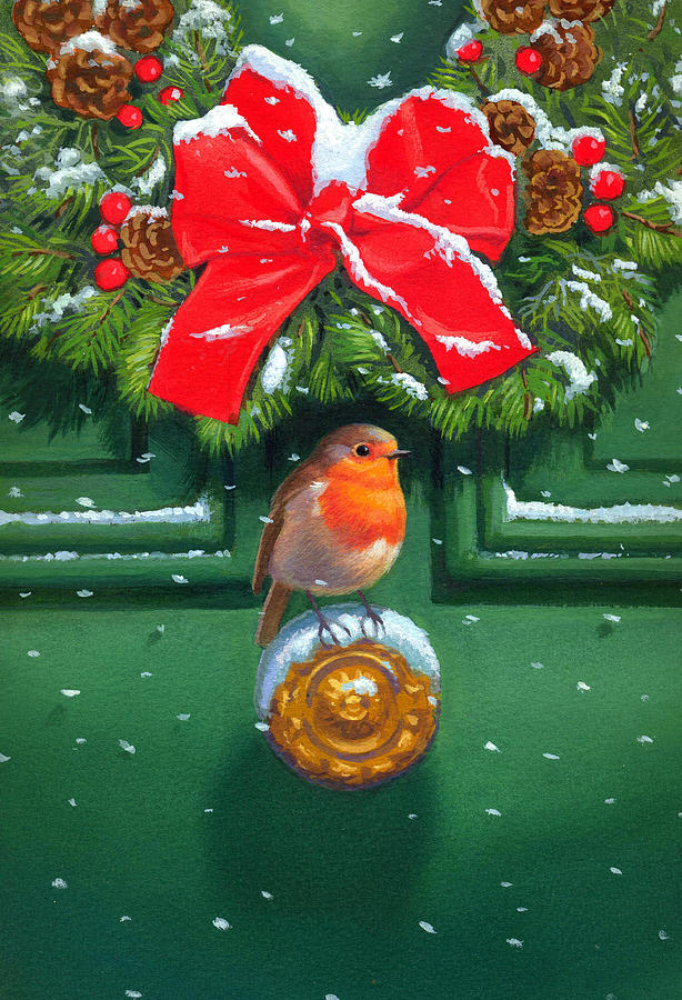 Robin Painting - Traditional Robin by David Price