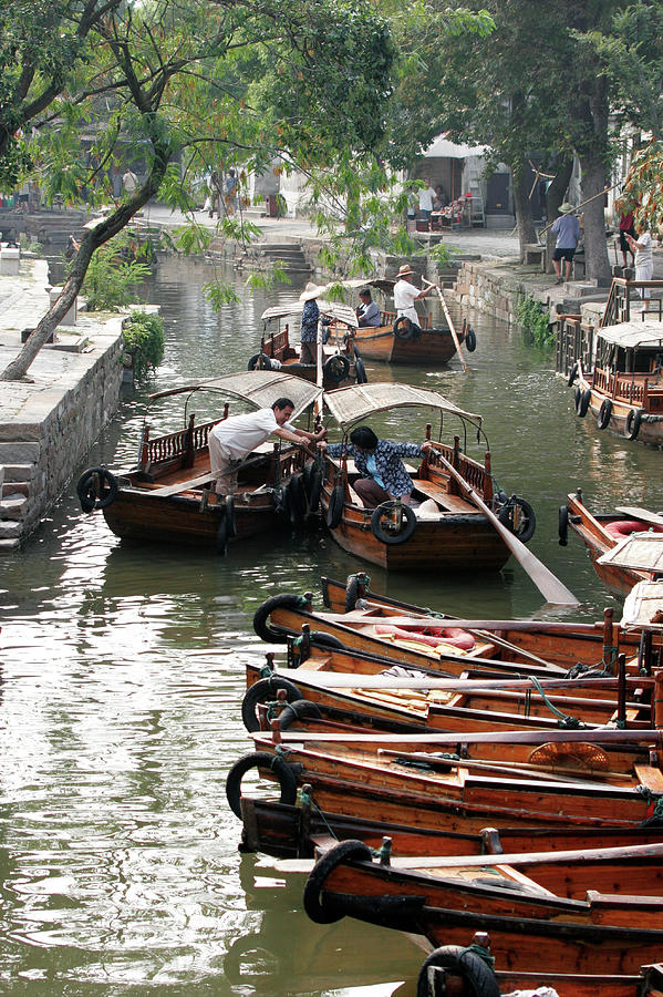 Traditional Wooden Boats In Ancient Photograph by Bruce Yuanyue Bi