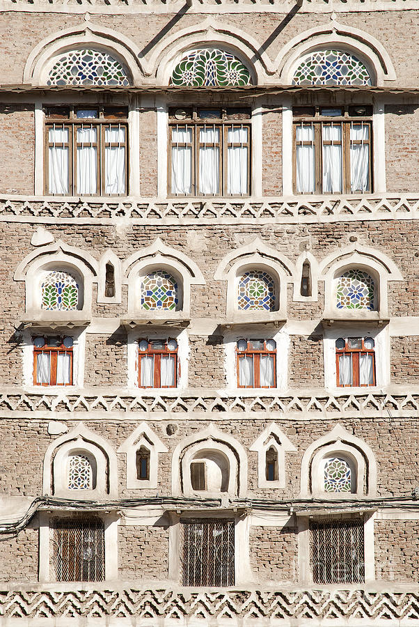 Traditional Yemeni Windows In Sanaa Yemen Photograph by JM Travel Photography