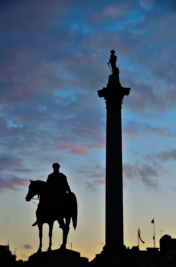 Trafalgar Square at Sunset Photograph by Steven Richman