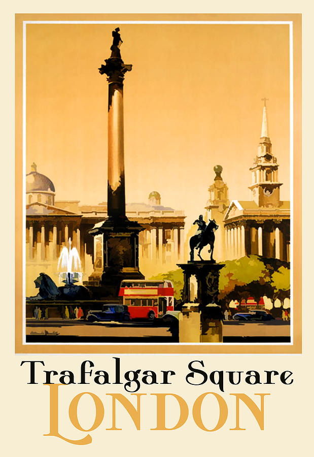 Trafalgar Square - London Digital Art by Georgia Clare