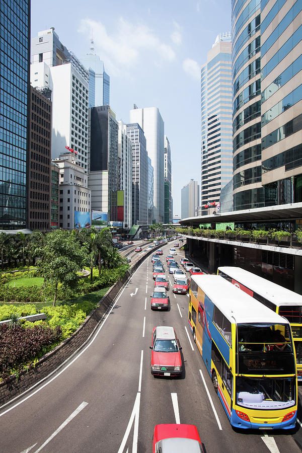 Traffic Jam In Hong Kong Central Photograph by Matteo Colombo
