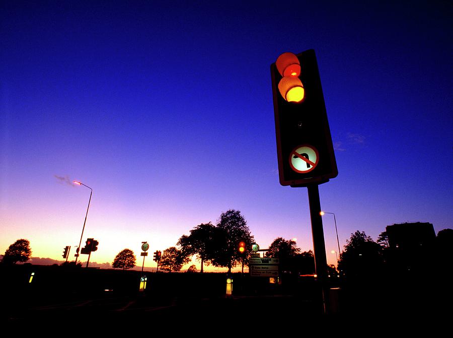 Traffic Lights Showing get Ready Photograph by Andrew Mcclenaghan/science Photo Library